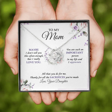 To My Mom - I Really Love You - Necklace SO38V - Charming Present