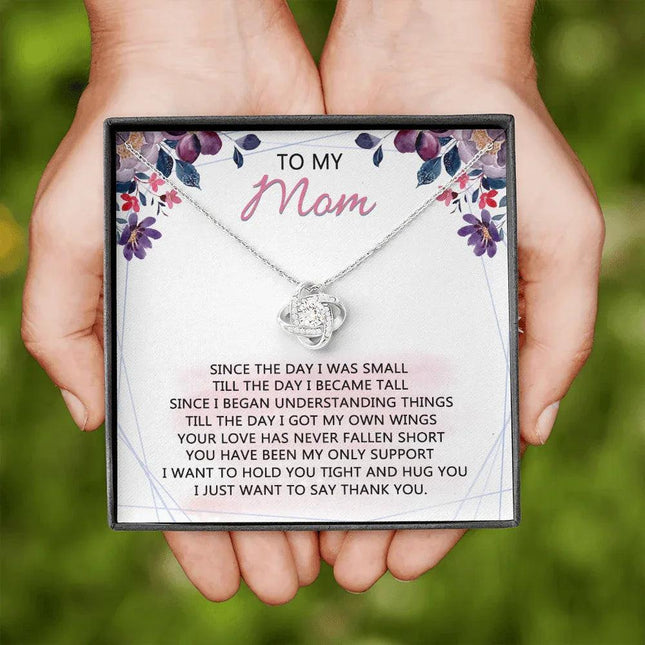 To My Mom - Your Love Has Been My Only Support - Necklace SO59V - Charming Present