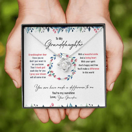 To My Granddaughter I Pray Your Dream Will All Come True - Necklace SO36T - Charming Present
