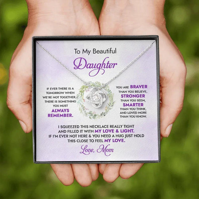 To My Beautiful Daughter - My Love And Light - Necklace DR18v2 - Charming Present
