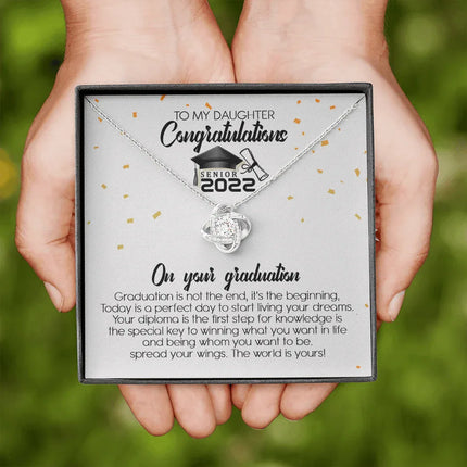 To My Daughter - Congratulation On Your Graduation - Necklace SO107T - Charming Present