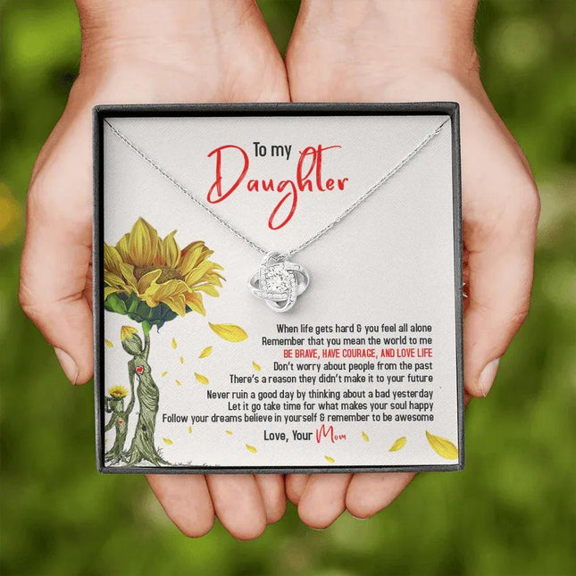 To My Sunflower Daughter - Believe In Yourself & Remember To Be Awesome - Necklace SO104T - Charming Present
