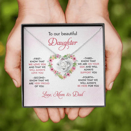 To Our Daughter - We Will Always Love You - Necklace SO95 - Charming Present
