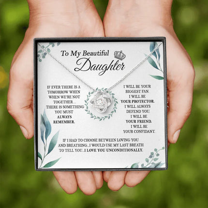 To My Daughter - I Love You Unconditionally - Necklace SO142V - Charming Present