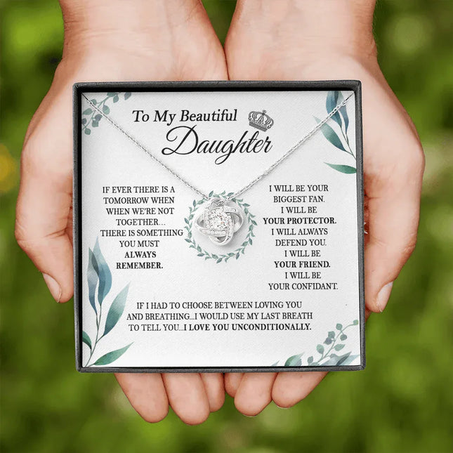 To My Daughter - I Love You Unconditionally - Necklace SO142V - Charming Present
