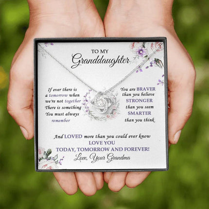 To My Granddaughter Love You Today, Tomorrow And Forever - Necklace SO32V - Charming Present
