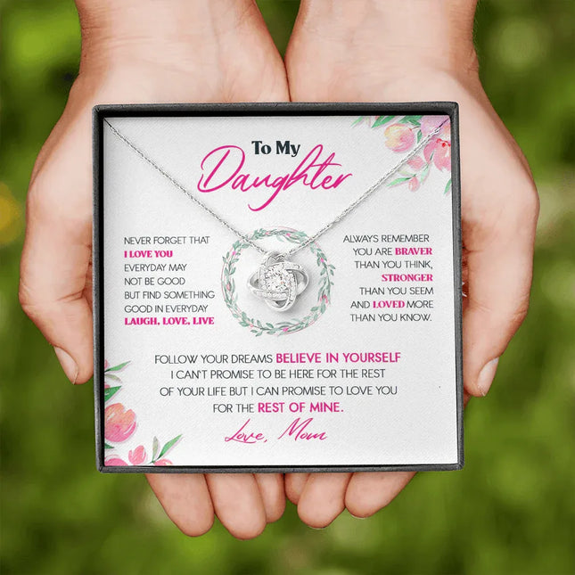 To My Daughter - Never Forget That I Love You - Necklace SO30T - Charming Present