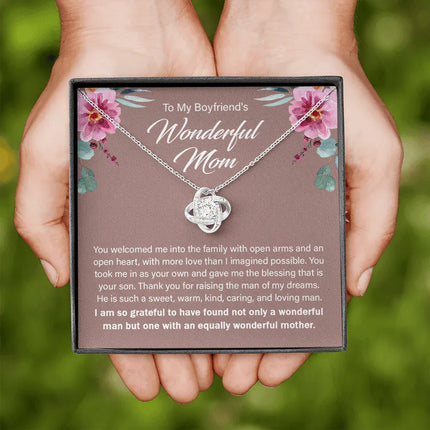 To My Boyfriend's Wonderful Mom - Thank You For Raising The Man Of My Dreams - Necklace SO14T - Charming Present
