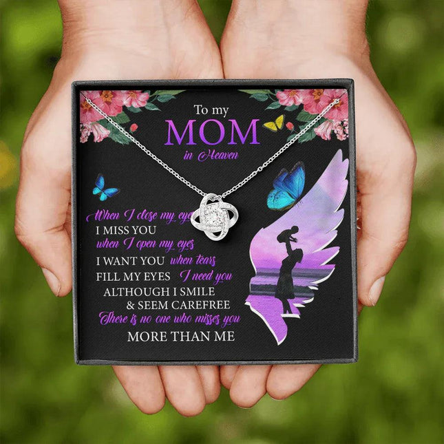 To My Mom In Heaven - I Miss You - Necklace SO91T - Charming Present