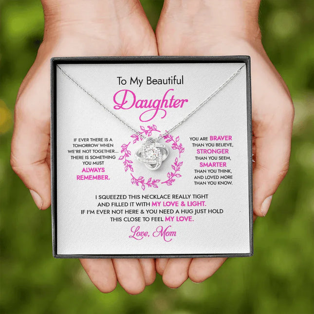To My Beautiful Daughter - My Love & Light - Necklace DR04 - Charming Present