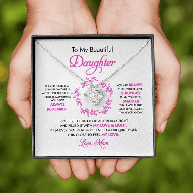To My Beautiful Daughter - My Love & Light - Necklace DR04 - Charming Present