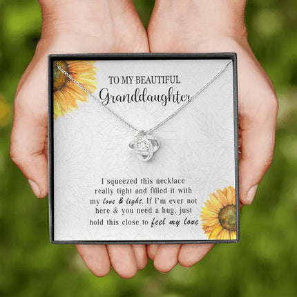 To My Granddaughter - Feel My Love - Necklace DR10 - Charming Present