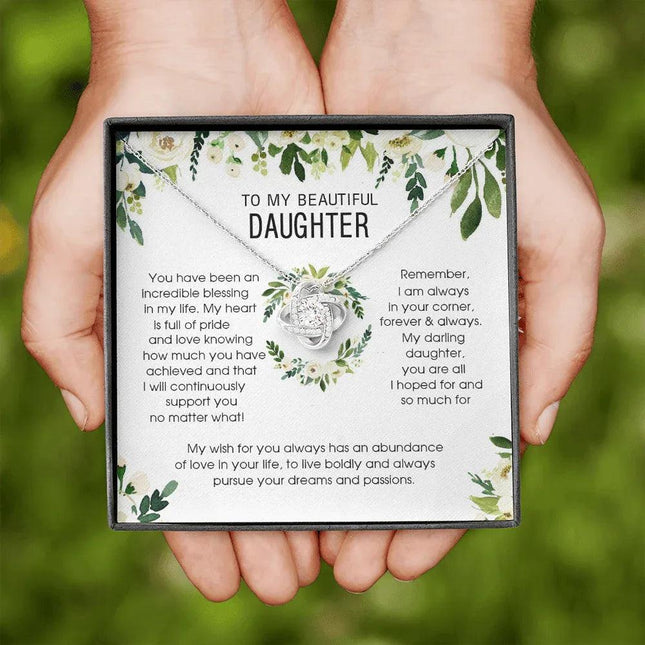 To My Beautiful Daughter - You're An Incredible Blessing - Necklace SO148V - Charming Present