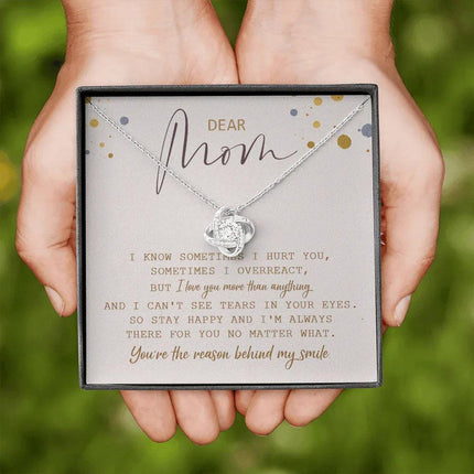 Dear Mom You're The Reason Behind My Smile Necklace SO21T - Charming Present