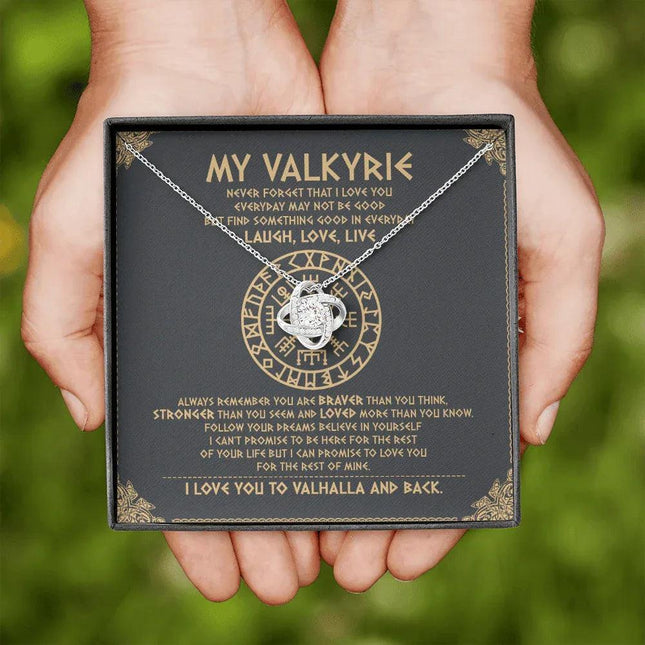 To My Daughter - Never Forget That I Love You To Valhalla - Viking Necklace SO111T - Charming Present