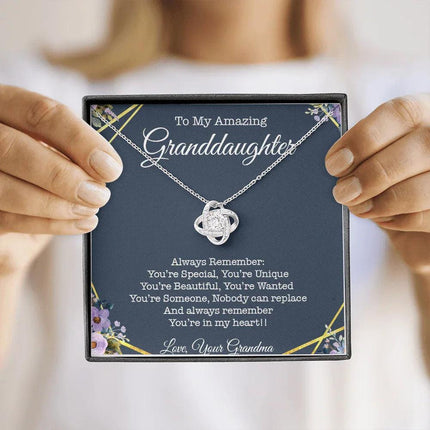 To My Granddaughter, You're In My Heart Necklace SO06v1 - Charming Present