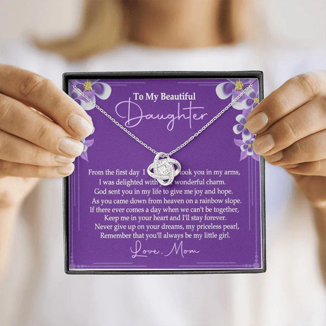 To My Beautiful Daughter - You'll Alway Be My Little Girl - Necklace SO76V - Charming Present