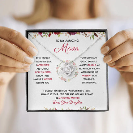 To My Mother - You Will Always Be My Loving Mother - Necklace SO58V - Charming Present
