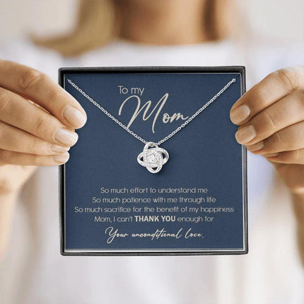 To My Mom I Can't Thank You Enough Necklace SO10T - Charming Present