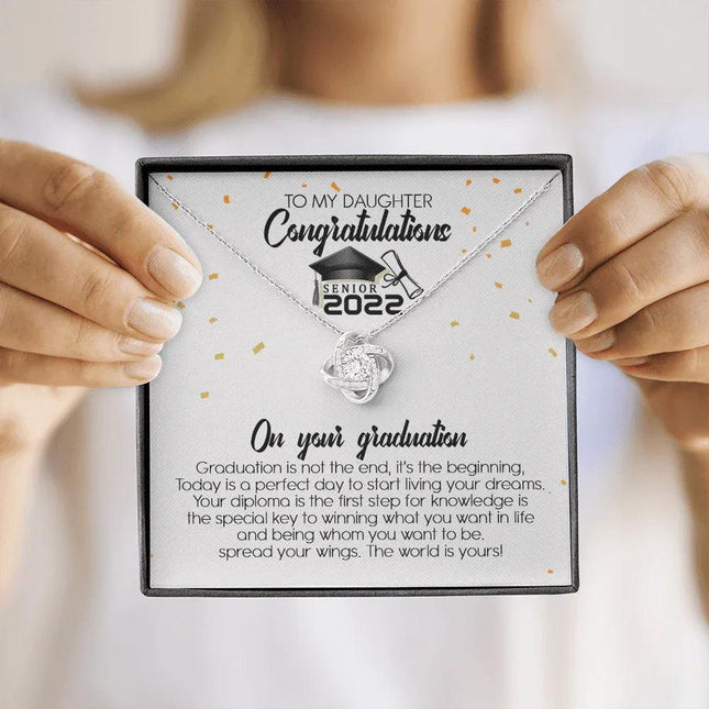 To My Daughter - Congratulation On Your Graduation - Necklace SO107T - Charming Present