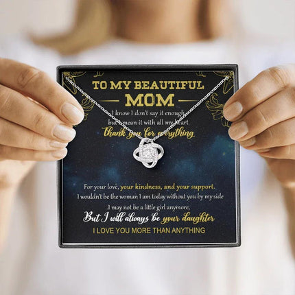 To My Beautiful Mom - I Love You More Than Anything - Necklace SO05V - Charming Present