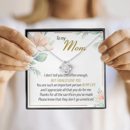 To My Mom Thanks For All The Sacrifices You've Made - Necklace SO27T - Charming Present