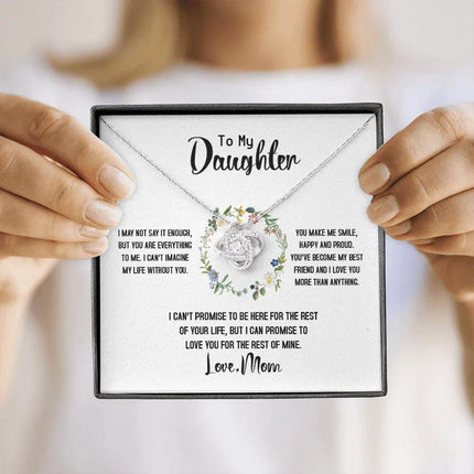 To My Daughter - Love You For The Rest Of Mine - Necklace SO141T - Charming Present