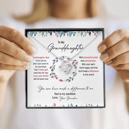 To My Granddaughter I Pray Your Dream Will All Come True - Necklace SO36T - Charming Present