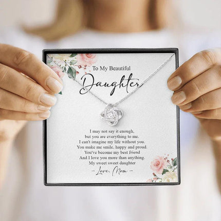 To My Daughter I Love You More Than Anything Necklace SO71 - Charming Present