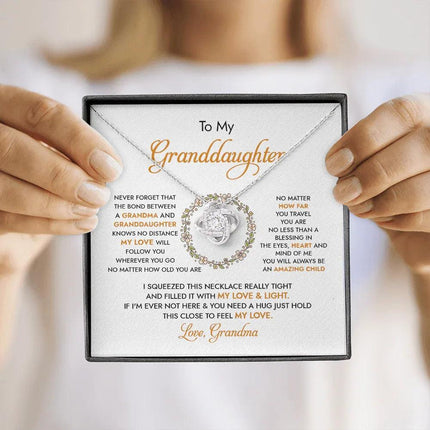 To My Granddaughter - Never Forget That The Bond Between A Grandma And Granddaughter - Necklace DR17 - Charming Present