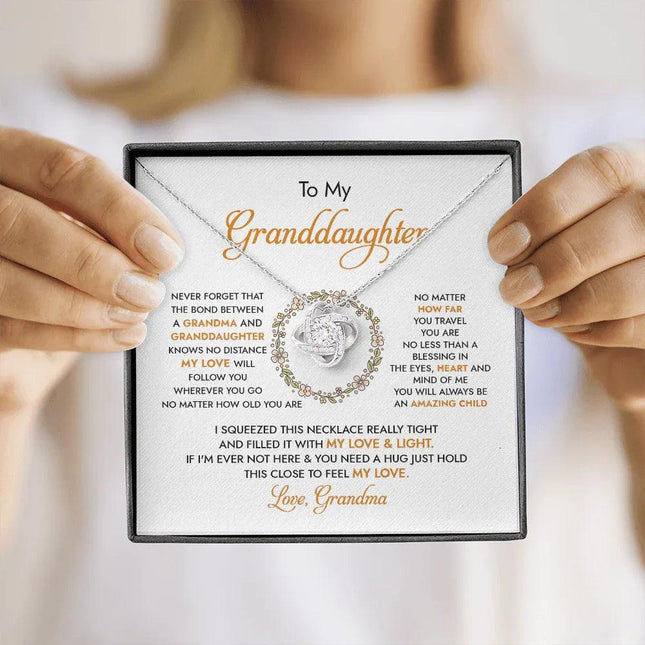 To My Granddaughter - Never Forget That The Bond Between A Grandma And Granddaughter - Necklace DR17 - Charming Present