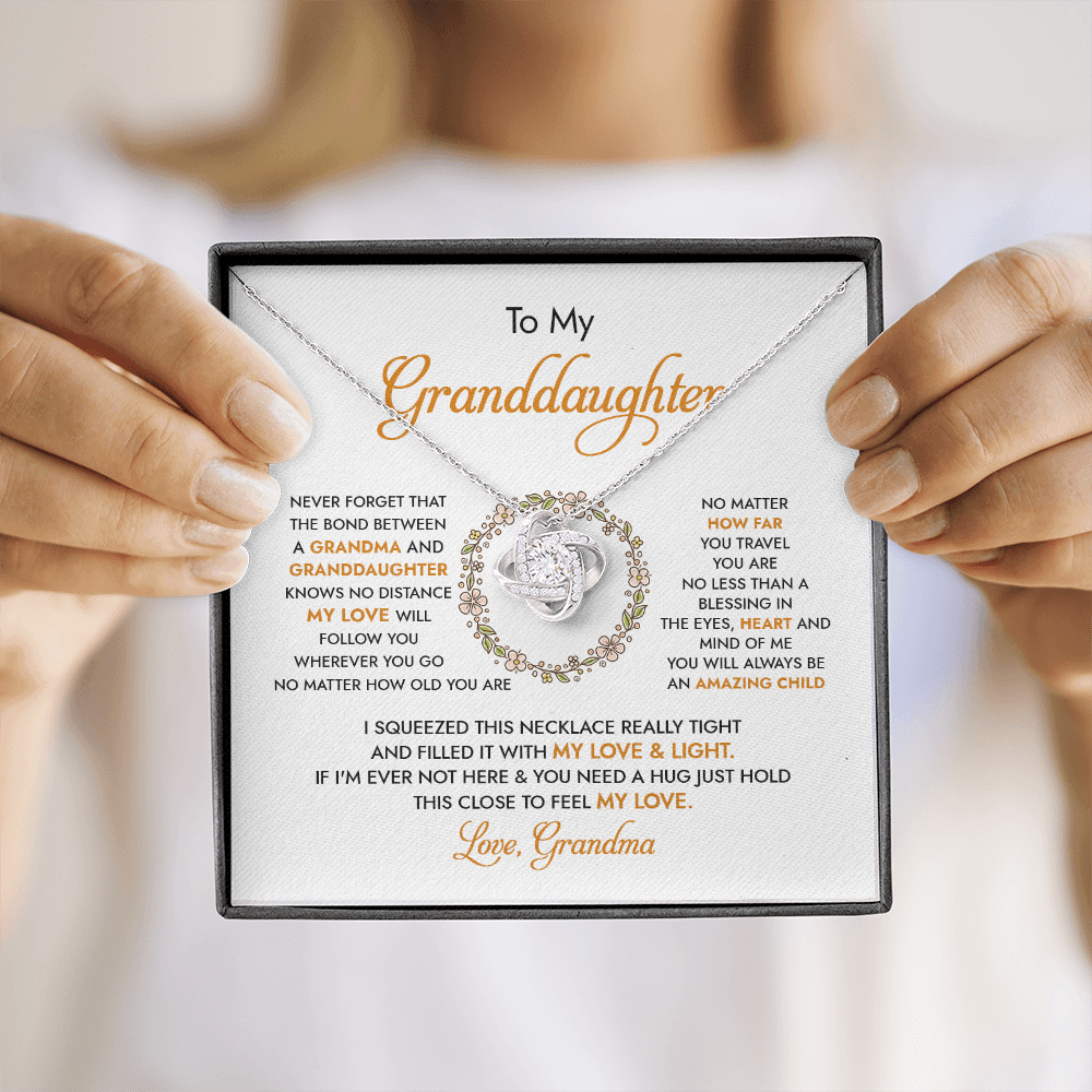 To My Granddaughter - Never Forget That The Bond Between A Grandma And Granddaughter - Necklace DR17