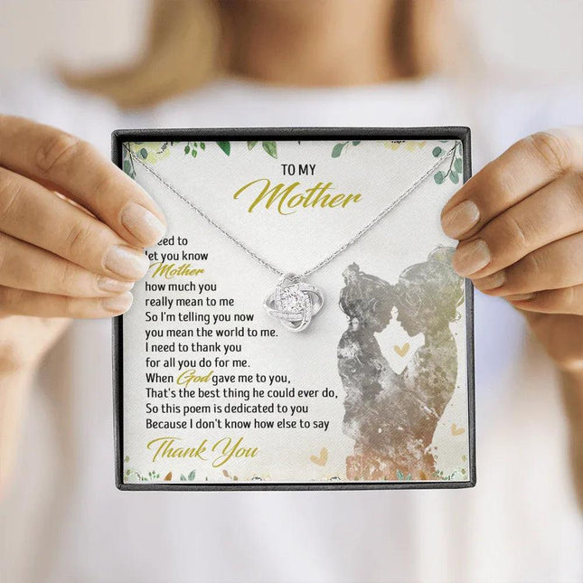 To My Mother - You Mean The World To Me - Necklace SO56T - Charming Present