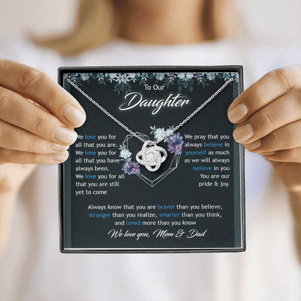 To Our Daughter We Love You Mom & Dad - Necklace SO47T - Charming Present