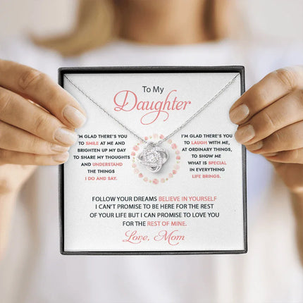 To My Daughter - I'm Glad There's You - Necklace DR07 - Charming Present