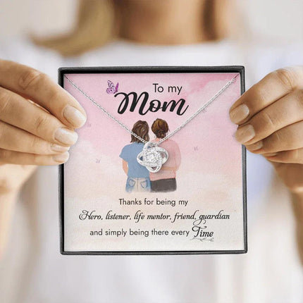 To My Mom Thanks For Being My Hero Necklace SO46 - Charming Present