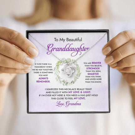 To My Beautiful Granddaughter - My Love And Light - Necklace DR18 - Charming Present
