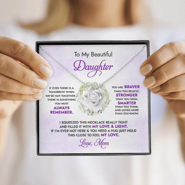 To My Beautiful Daughter - My Love And Light - Necklace DR18v2 - Charming Present