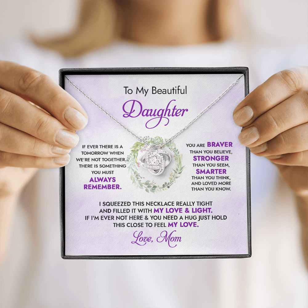To My Beautiful Daughter - My Love And Light - Necklace DR18v2