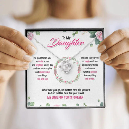 To My Daughter My Love For You Is Forever - Necklace SO37T - Charming Present