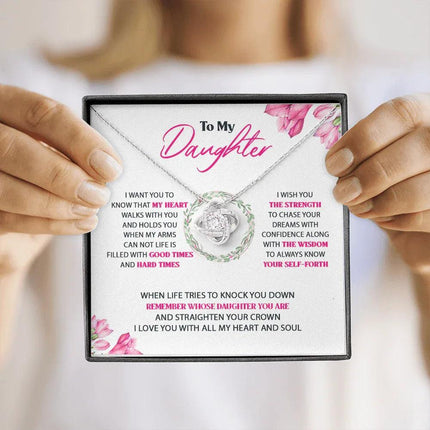 To My Daughter - My Heart Walks With You - Necklace SO64T - Charming Present