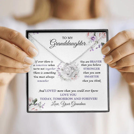 To My Granddaughter Love You Today, Tomorrow And Forever - Necklace SO32V - Charming Present
