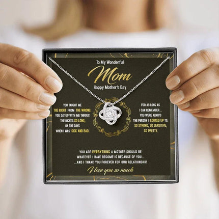 To The Best Mom - Happy Mother's Day The Person I Looked Up To - Necklace SO41Tv2 - Charming Present