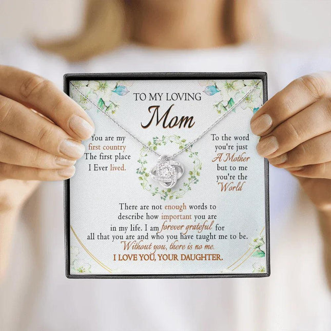 To My Loving Mom - You're The World To Me - Necklace SO52V - Charming Present