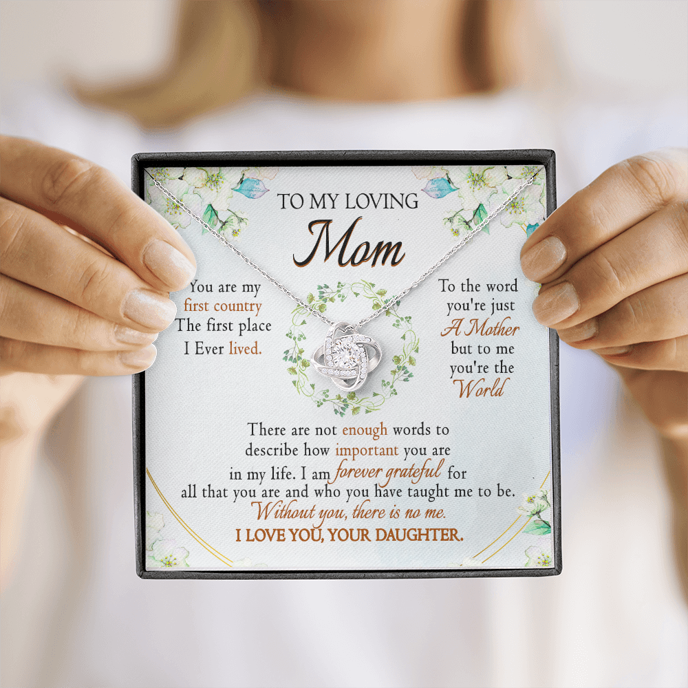 To My Loving Mom - You're The World To Me - Necklace SO52V
