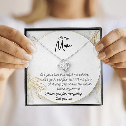 To My Mom Thank You For Everything That You Do Necklace SO45 - Charming Present