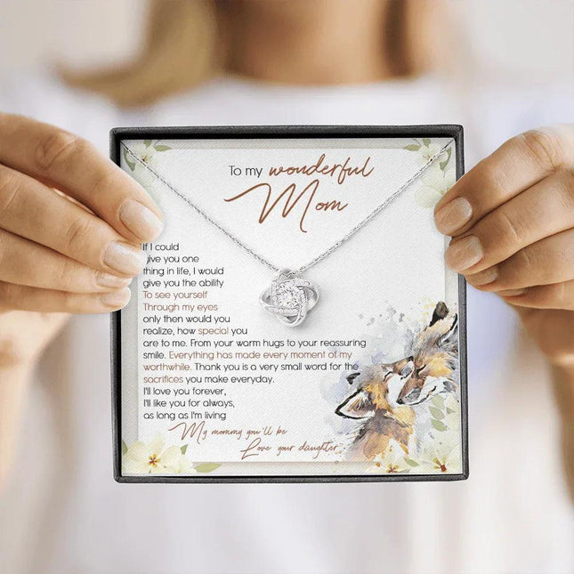 To My Wonderful Mom - I'll Love You Forever - Necklace SO50T - Charming Present