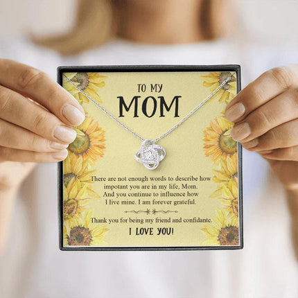 To My Mom Thank You For Being My Friend And Confidante Necklace SO51 - Charming Present