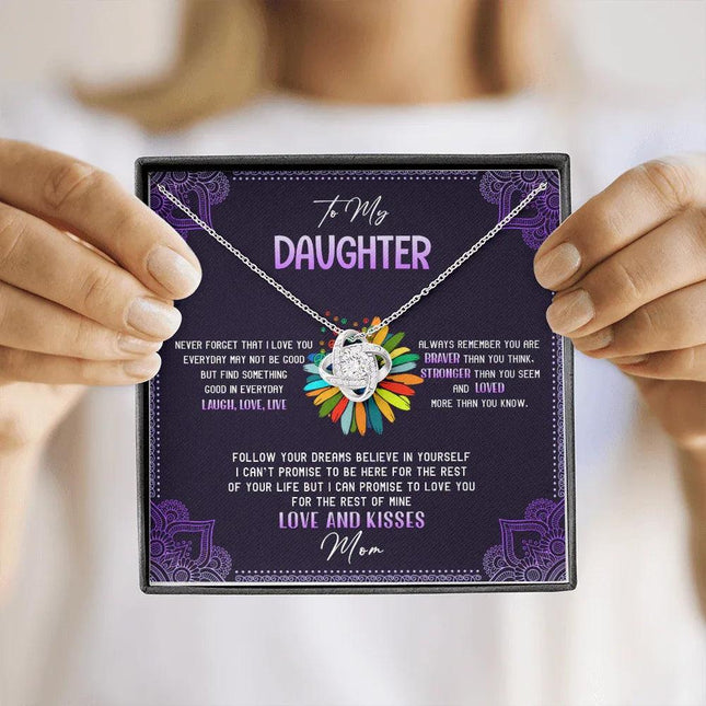 To My Daughter - Never Forget That I Love You - Hippie Necklace SO114T - Charming Present