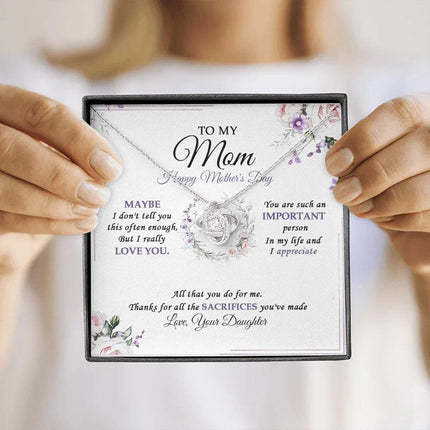 To My Mom - Happy Mother's Day And I Really Love You - Necklace SO38VV2 - Charming Present